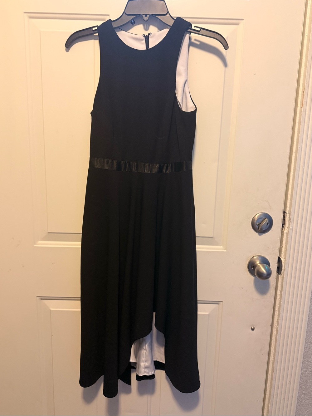 Calvin Klein Black Sleeveless High-Low Dress